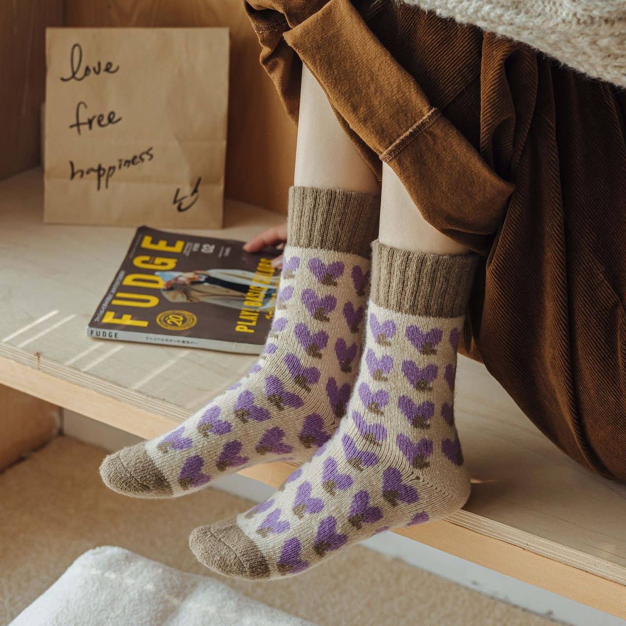 Thick Wool Socks- Lilac