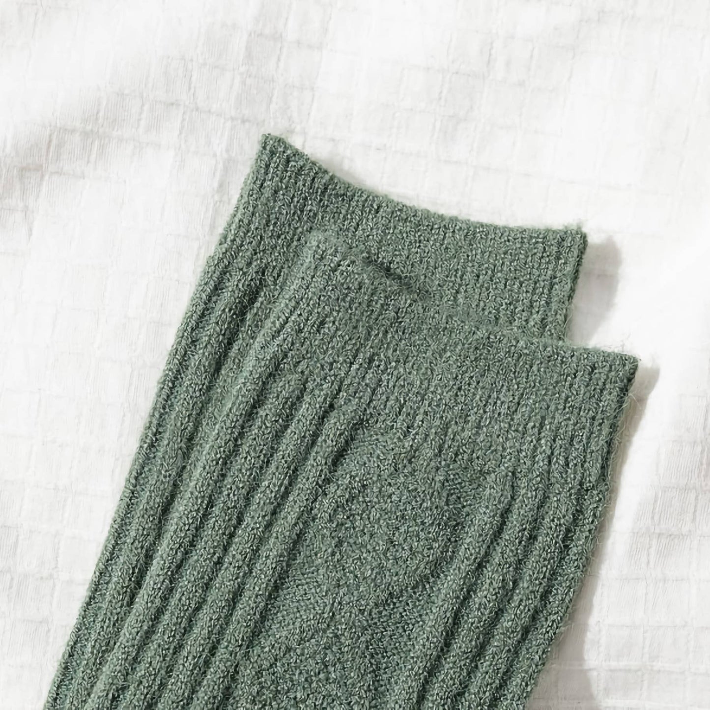 Women's Wool & Cashmere Socks: Green