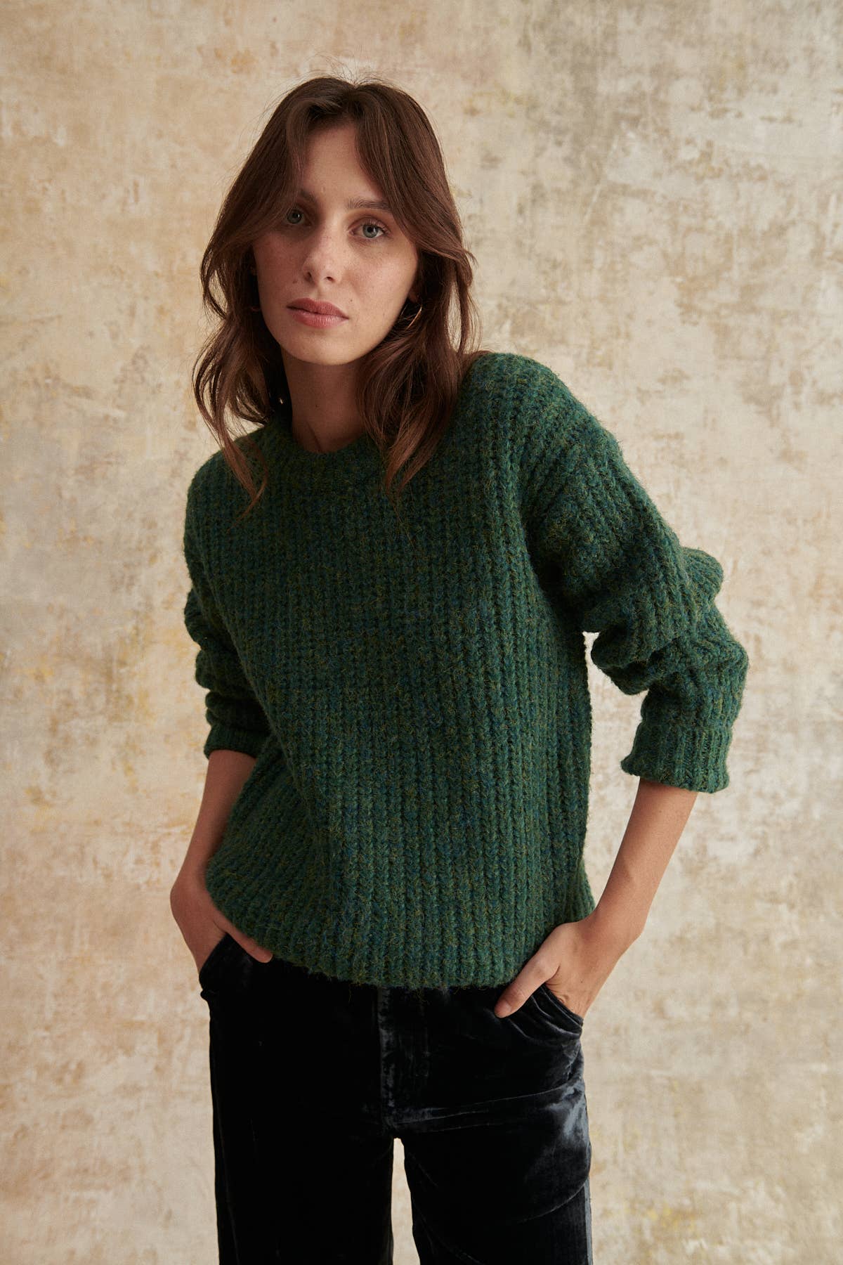 Green Heavy Knit Jumper