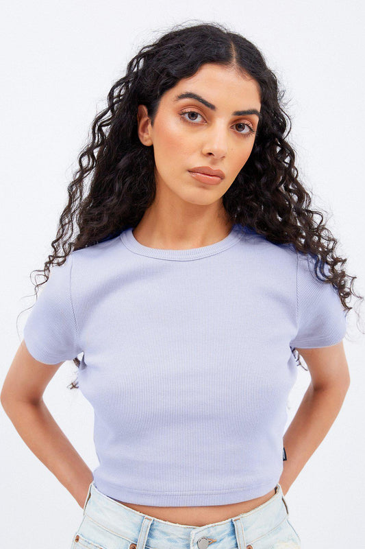 Nina Rib Tee ~ Lilac